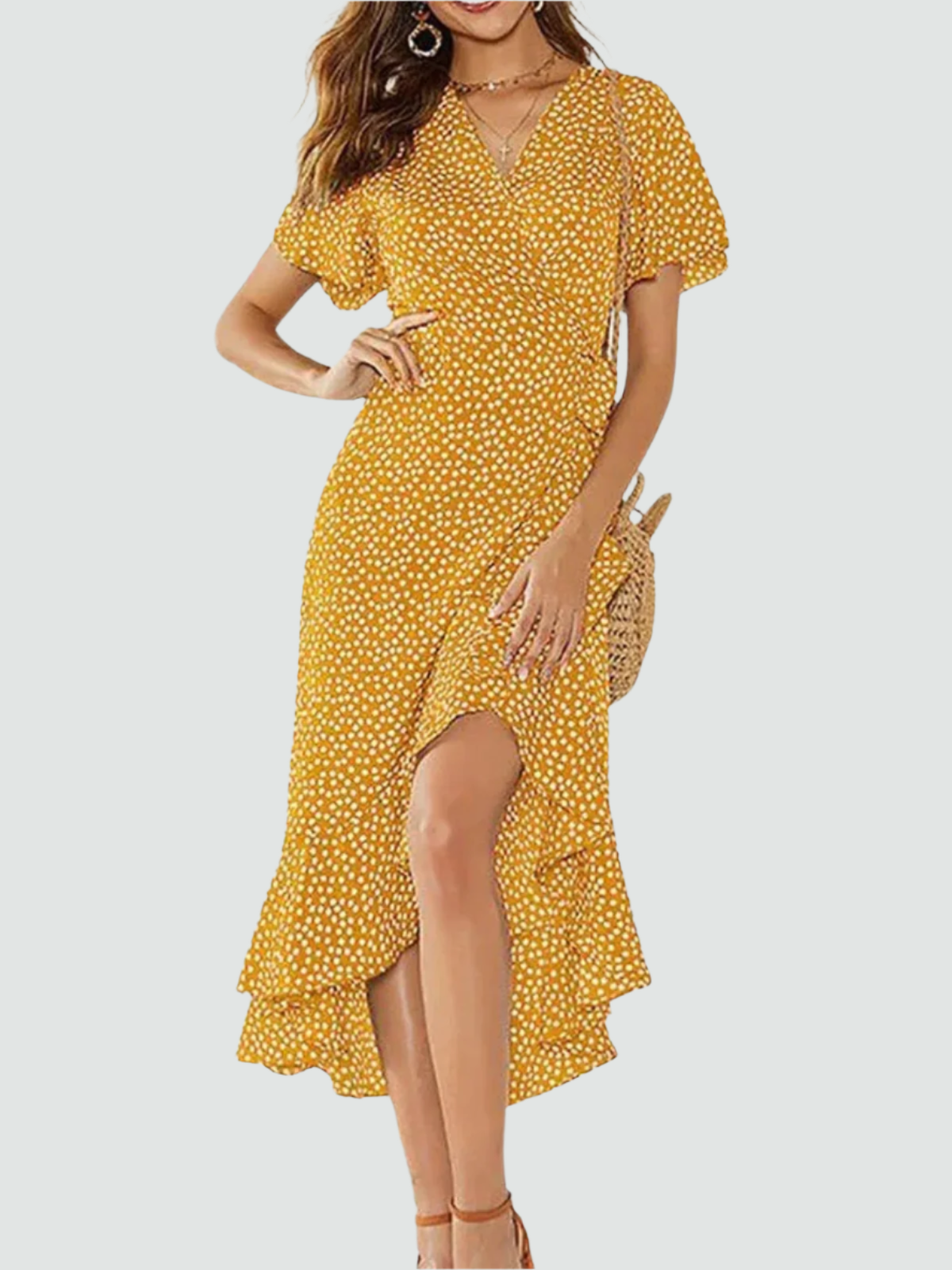 Elegant Boho Floral Summer Dress