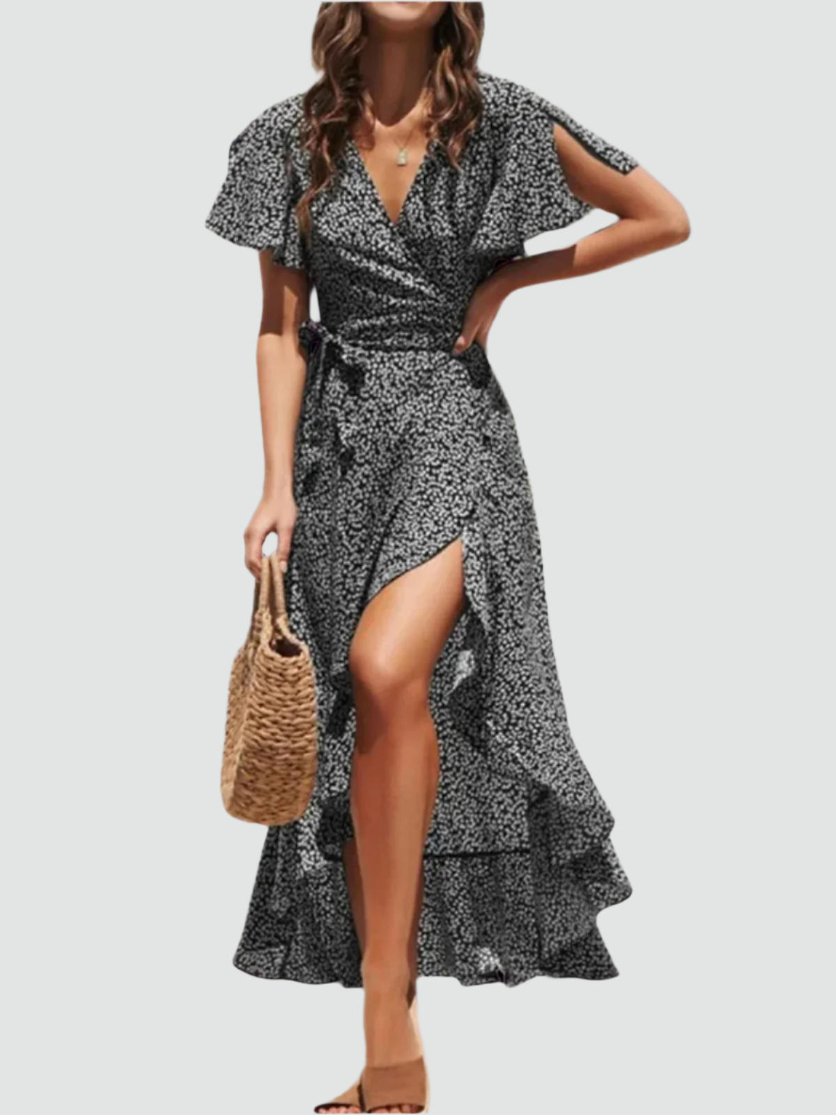 Elegant Boho Floral Summer Dress