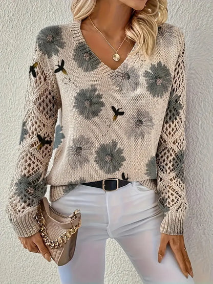 Floral Easy-Care Jumper