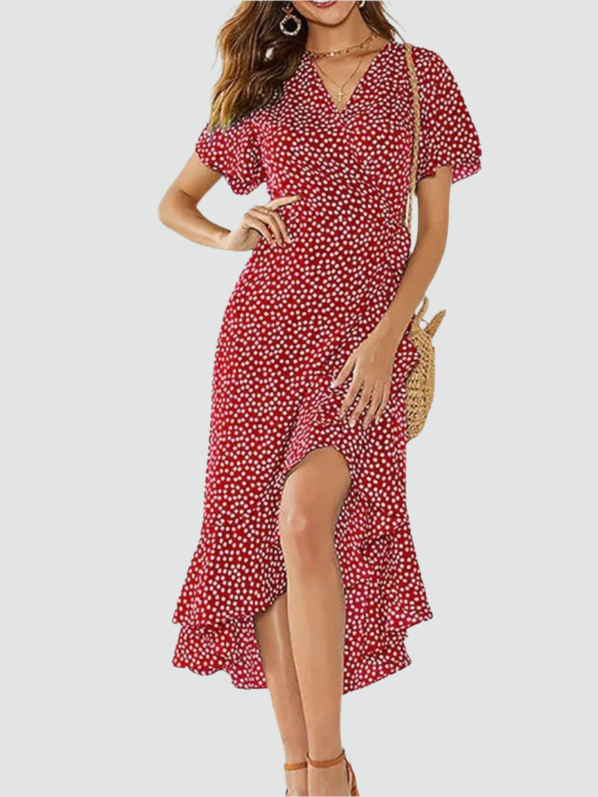 Elegant Boho Floral Summer Dress