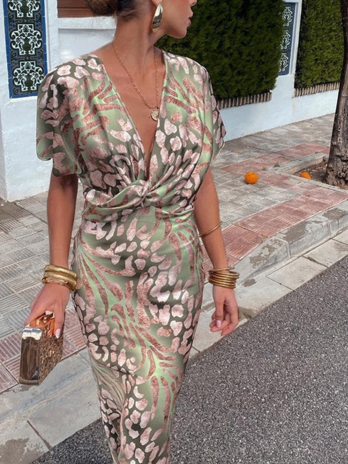 Elegant-Silhouette Floral Dress