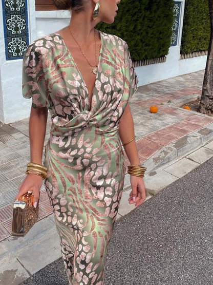 Elegant-Silhouette Floral Dress