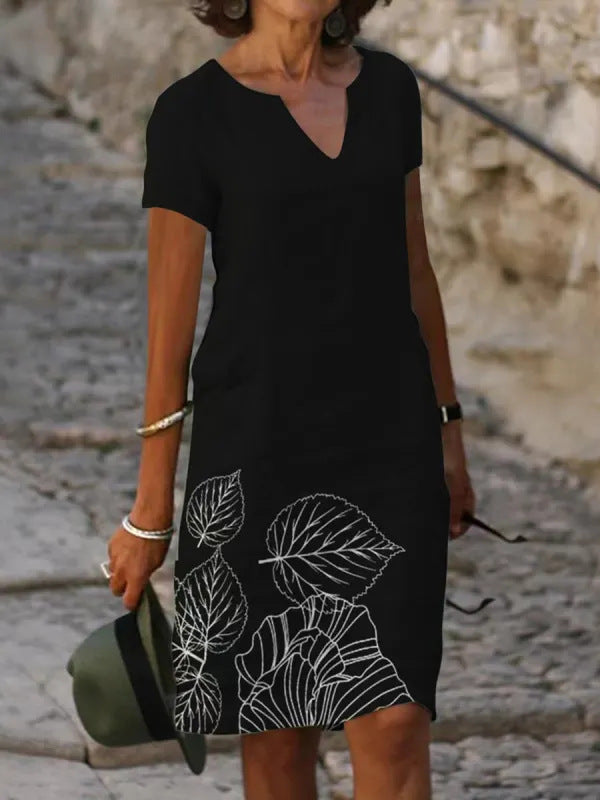 Elegant Fit V-Neck Dress