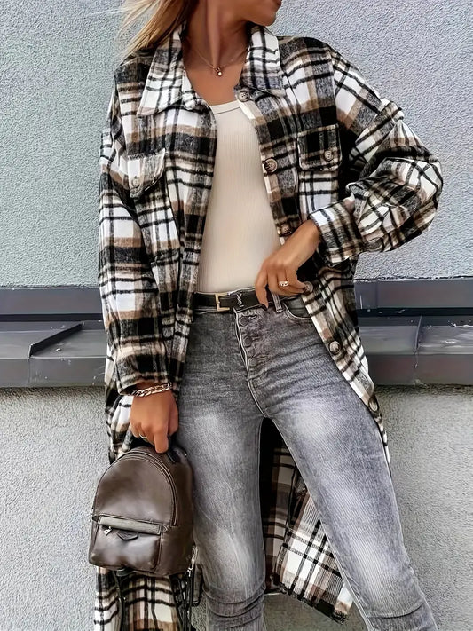 Plaid Soft-Touch Jacket