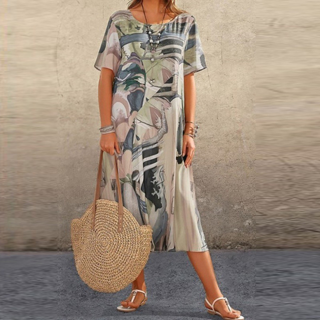 Artistic Comfort Printed Dress