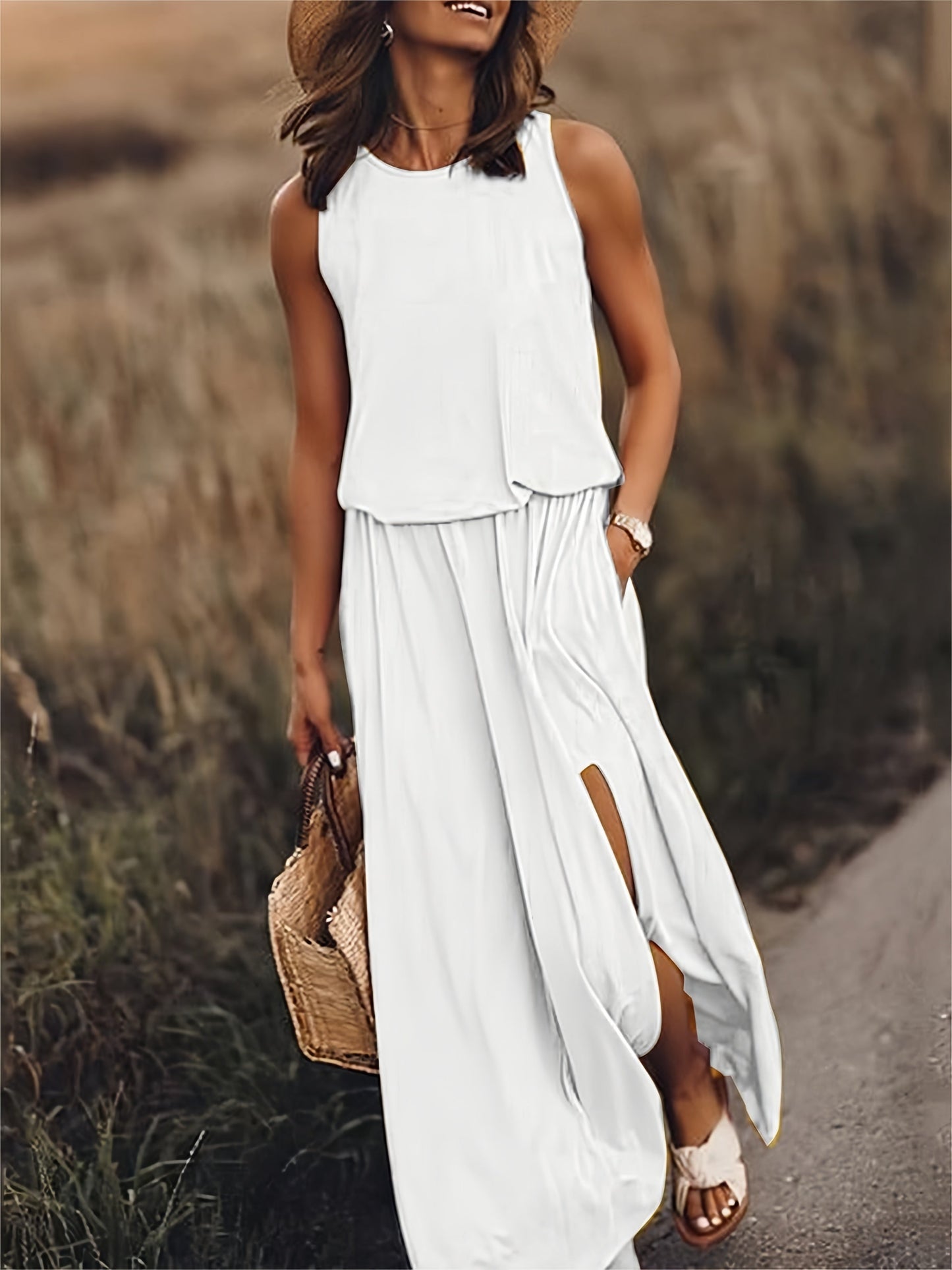 Eco-Soft Boho Maxi Dress
