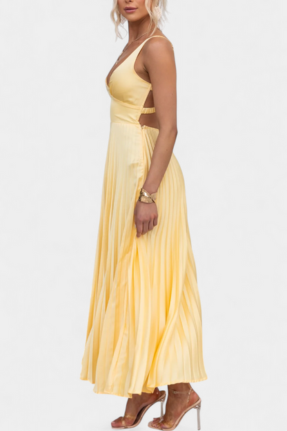 Figure-Skimming Pleated Dress