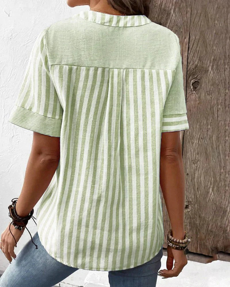 Soft-Comfort Striped Blouse