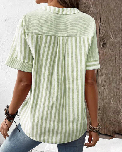 Soft-Comfort Striped Blouse