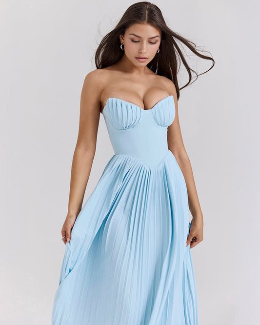 Dreamy Ocean Blue Maxi Dress