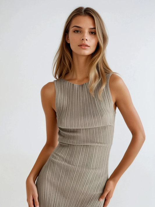 Sculpting Striped Dress