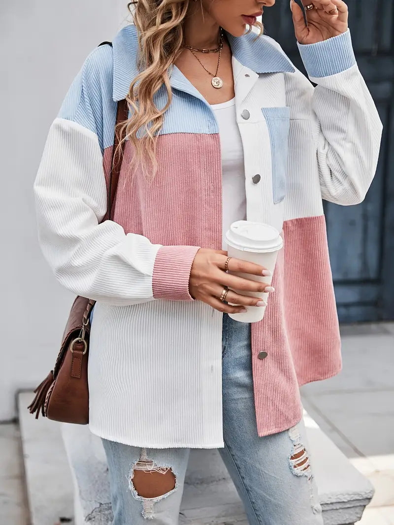 Colour-Block Easy-Care Blouse
