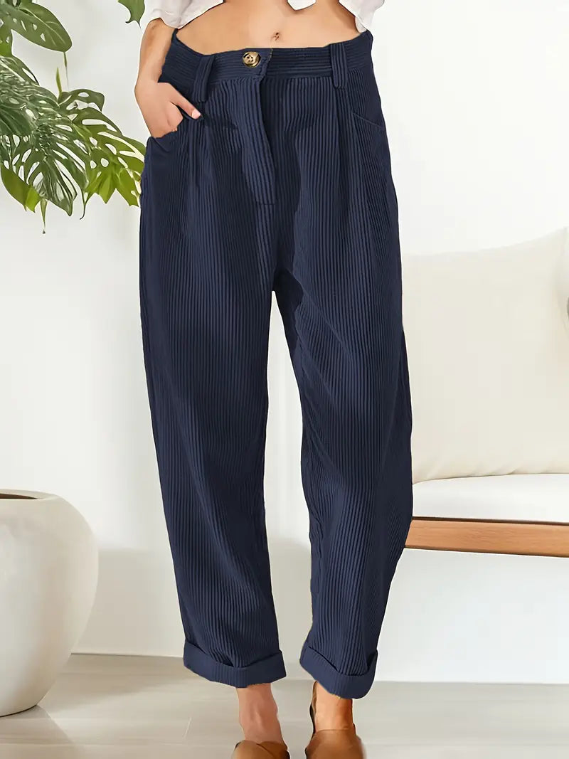Comfort-Stretch Corduroy Trousers