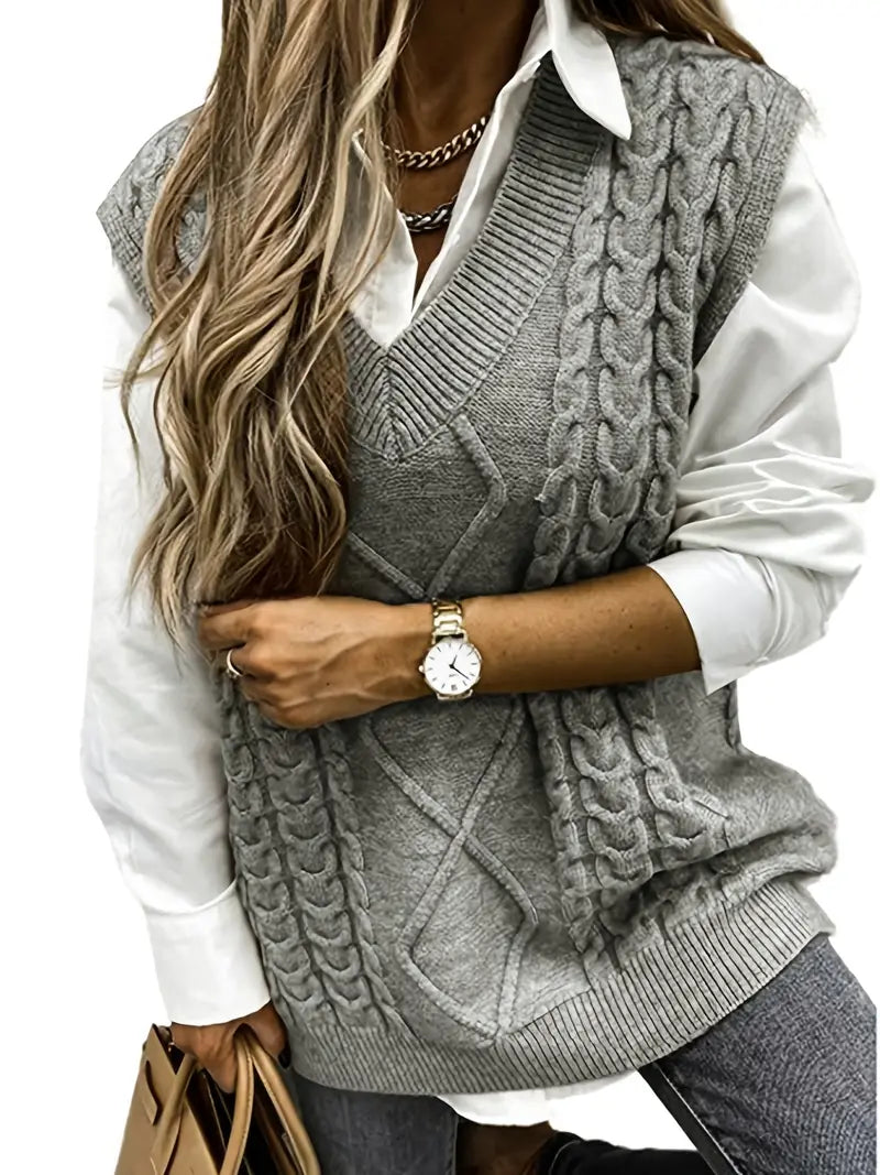 Figure-Flattering V-Neck Jumper