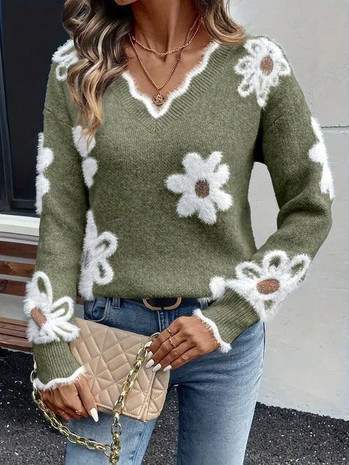 Flattering Floral Jumper