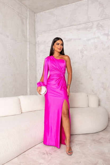 Elegant Satin Maxi for Radiant Nights