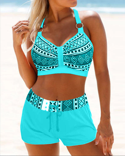 Elegant High-Waist Tankini