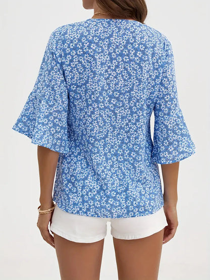 Floral Comfort-Stretch Blouse