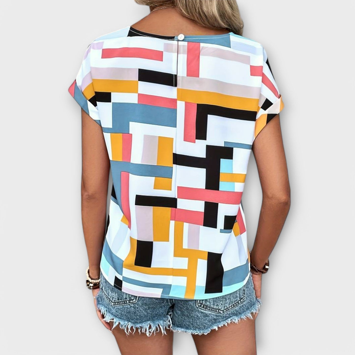 Elegant Round-Neck Blouse