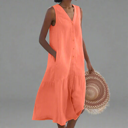 Cooling V-Neck Dress