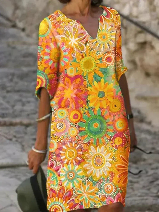 Vibrant Floral Dress