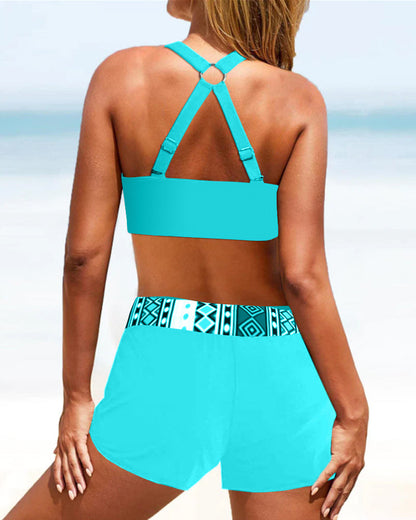 Elegant High-Waist Tankini
