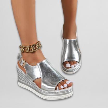 Metallic Comfort Wedges