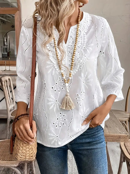 Breathable Floral Blouse