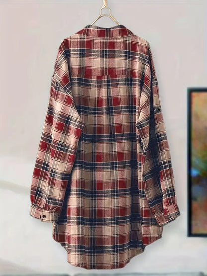 Flattering Checked Blouse