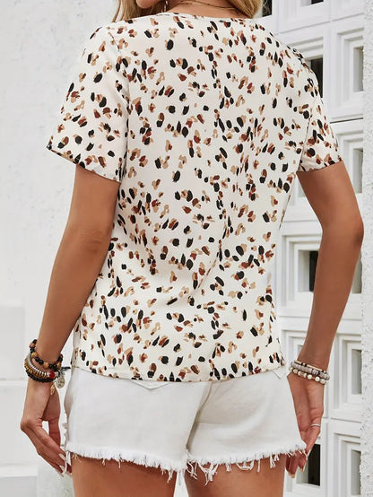 Easy-Care Printed Blouse