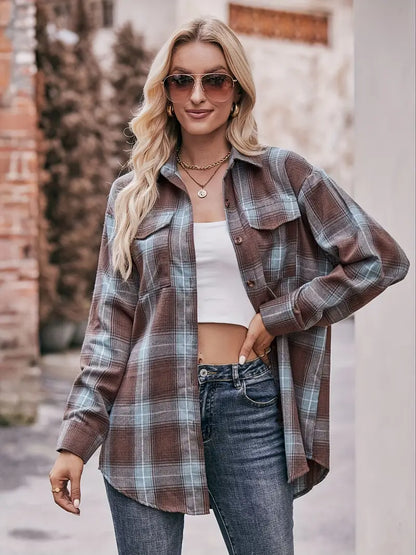 Easy-Care Checked Blouse