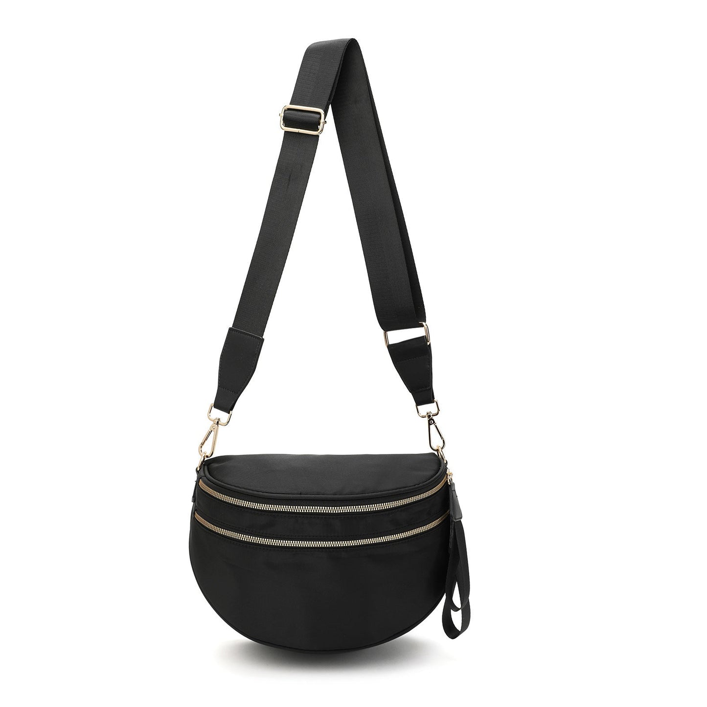 Secure-Zip Chequered Crossbody Bag