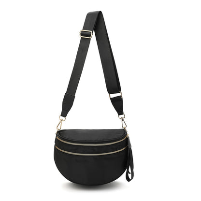Secure-Zip Chequered Crossbody Bag