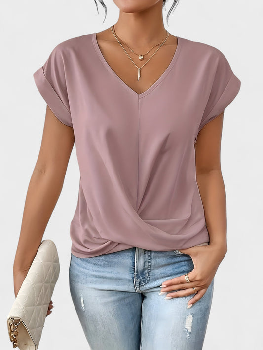 Mauve Twist-Front Top
