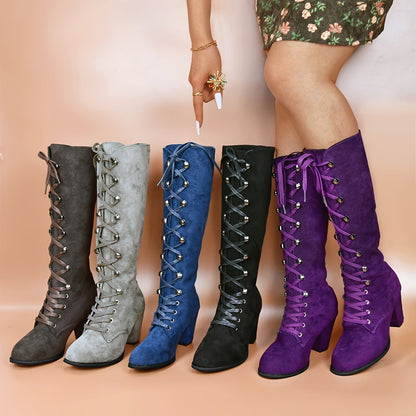 Stability-Boost Knee-High Boots