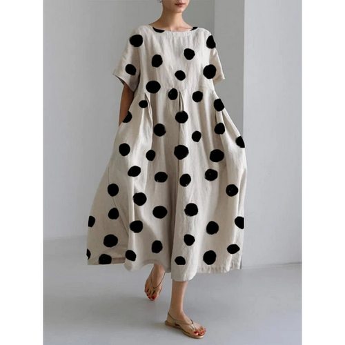 Elegant Polka-Dot Dress