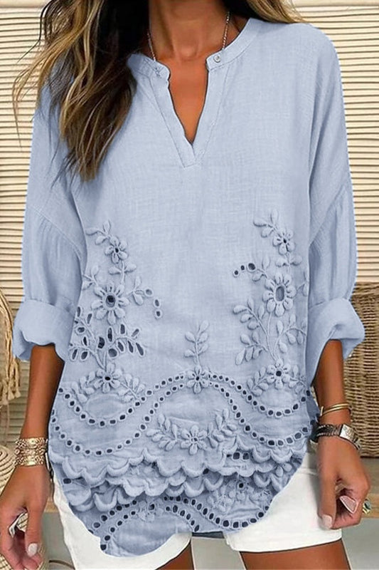 Cooling V-Neck Blouse