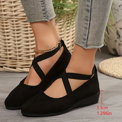 Red Stable-Step Wedge Sandals