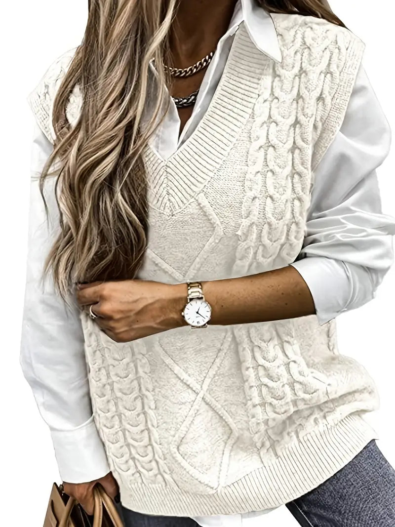 Figure-Flattering V-Neck Jumper