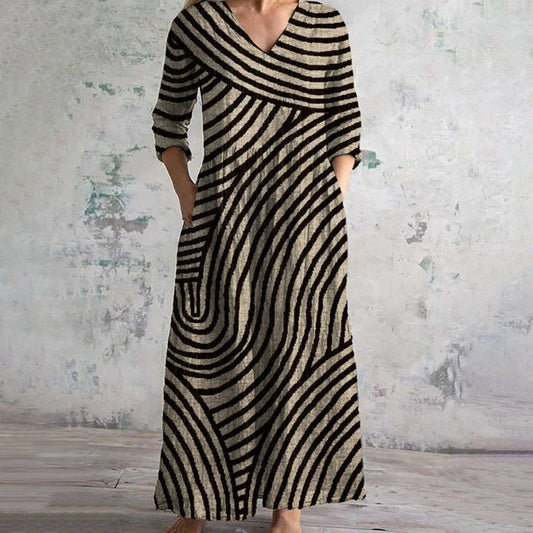 Vintage-Style Striped Dress