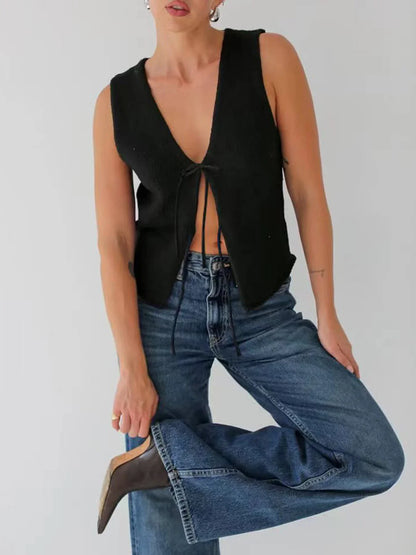 Chic Knotted Layering Vest