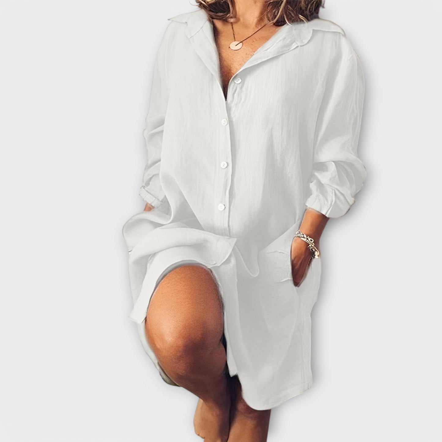 Elegant Comfort Linen Blouse