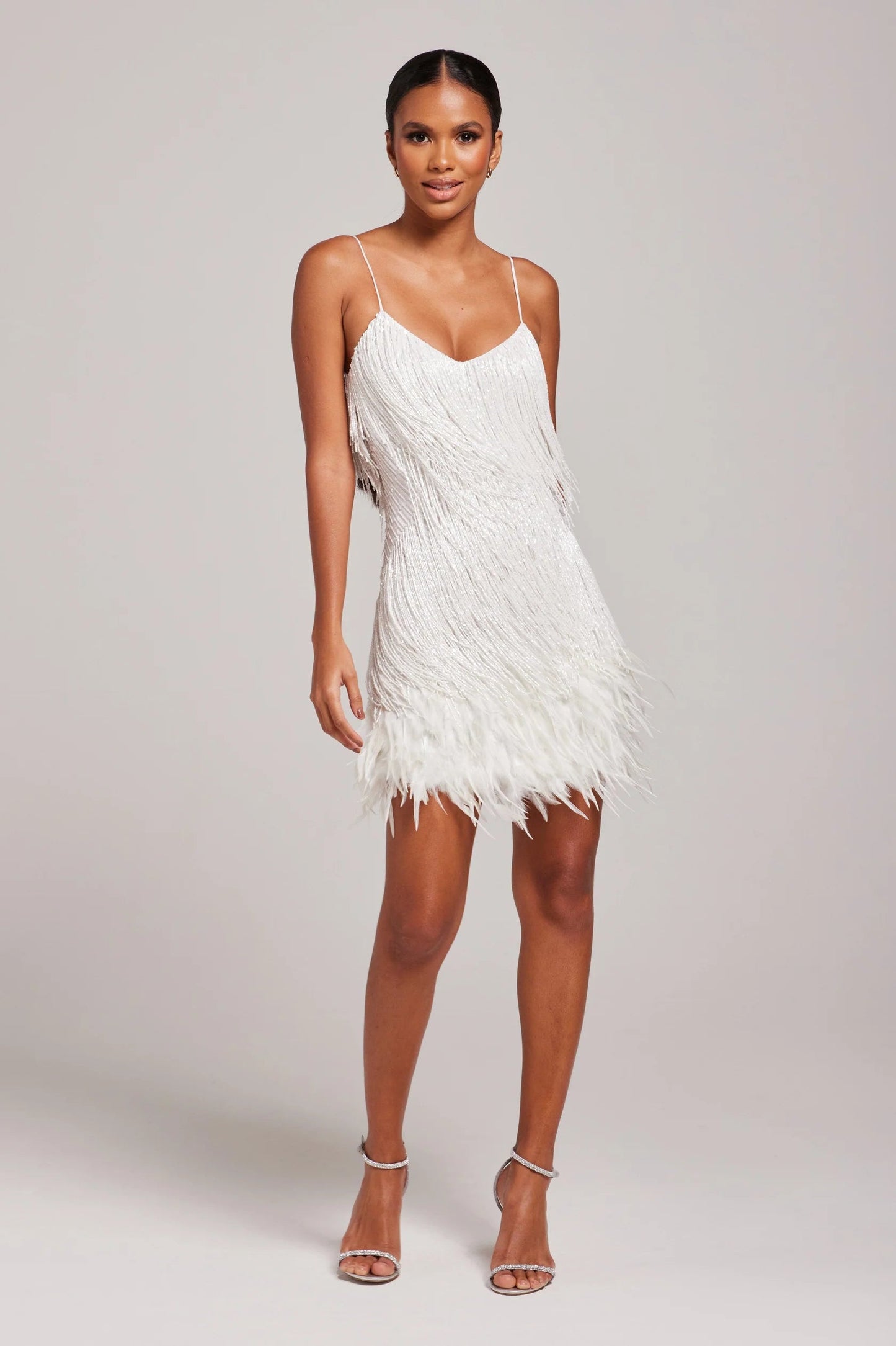 Chic Feather Mini Dress