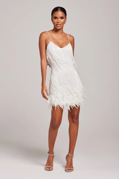 Chic Feather Mini Dress