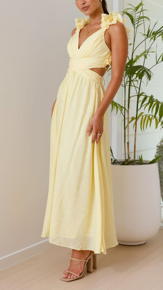 Cooling Yellow Maxi Dress