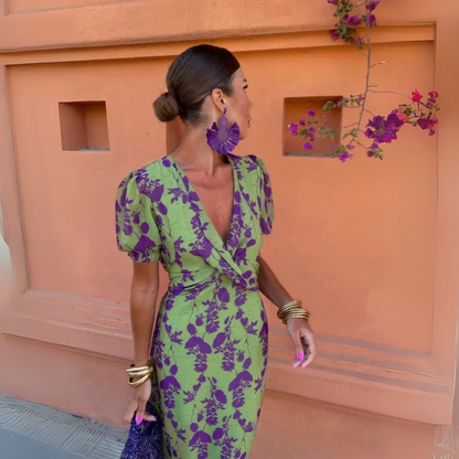 Feminine Floral Midi Dress