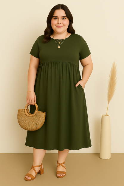 Soft-Green Comfort Dress