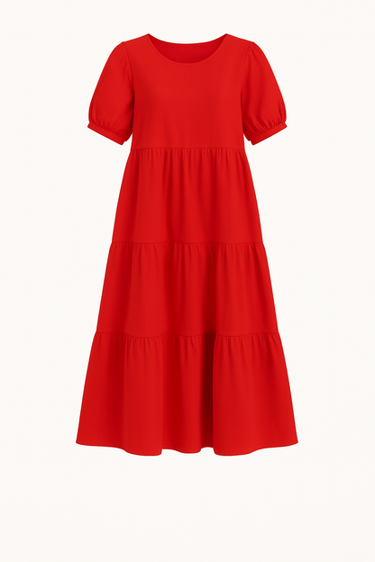 Flowy-Elegance Tiered Dress