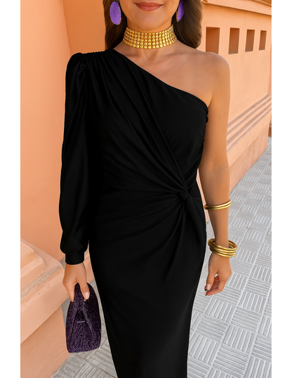 Elegant-Asymmetric Evening Dress