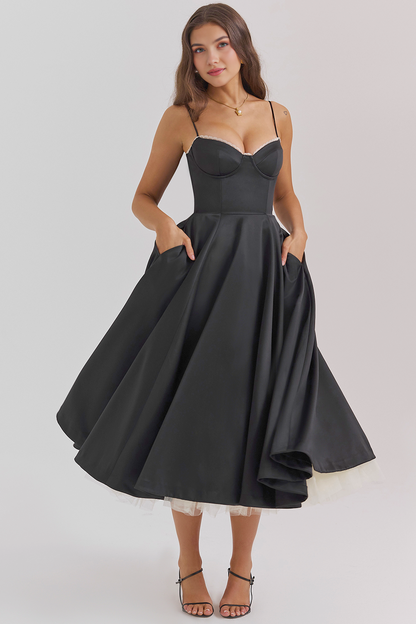 Elegant-Sculpting Midi Dress